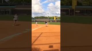 Matrix Moves Runner Dodges Ball Then Batter Strikes Out slowpitchsoftball baseball umpire fyp [upl. by Eduard]