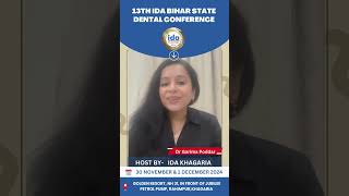 Dr Garima Poddar Speaker13th IDA Bihar State Dental ConferenceHost by IDA Khagaria [upl. by Eckhardt]