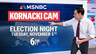 WATCH LIVE Kornacki Cam on Election Night 2024 I MSNBC [upl. by Anor]