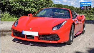 Ferrari 488 Spider 670hp  DRIVE amp SOUND 60FPS [upl. by Zetrok506]