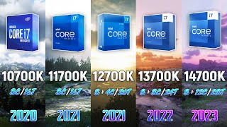 i7 10700K vs i7 11700K vs i7 12700K vs i7 13700K vs i7 14700K  5 Gen Difference [upl. by Spence]