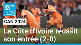 CAN 2024  La Côte dIvoire réussit son entrée face à la GuinéeBissau 20 • FRANCE 24 [upl. by Eenaej]