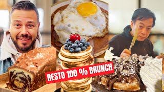 Le MEILLEUR RESTO de BRUNCH 24h24  pancakes  toasts oeufs Bénédicte VLOG 1494 [upl. by Azal571]