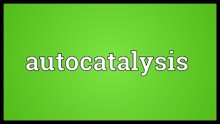 Autocatalysis Meaning [upl. by Leisam]