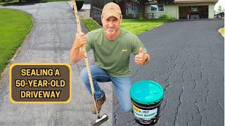 How To Reseal An Asphalt Driveway  Sealcoating A 50YearOld Asphalt Driveway [upl. by Erbua669]