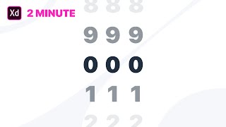 Adobe XD Number Counter in 2 Minutes  Tutorial [upl. by Gerrit698]