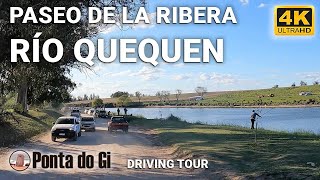 【4K】La magia del RÍO QUEQUÊN en NECOCHEA driving tour virtual COSTANERA a la TARDE 2022 ARGENTINA [upl. by Crispas]