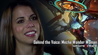 Behind the Voice Laura Bailey as Mecha Wonder Woman [upl. by Anayk588]