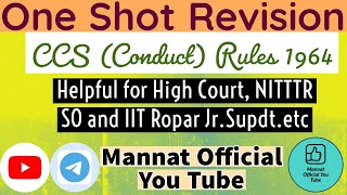 CCS Conduct Rules 1964 🔥Complete Revision ccsrules ccsconductrules nitttr iitropar aao [upl. by Enrev]