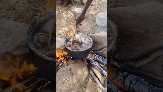 BEEF SOUP IS THEIR DAILY MEAL hadzabetribe africantribe wildlife animals bushlife shorts [upl. by Pfeifer929]