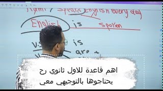 اهم قاعدة Passive voice الاستاذ انس البلوي منهج الاول ثانوي [upl. by Divine365]