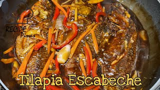 Escabeche Tilapia  How to cook Escabeche  Sweet amp Sour Fish  Recipe Pinas By Elcee [upl. by Bierman212]