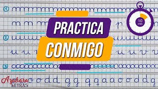 🔟 🕐 10 MINUTOS  ¡PRACTICA CALIGRAFÍA CURSIVA CONMIGO [upl. by Helmer909]