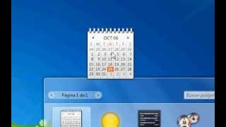 Poner el calendario y otros gadgets en el escritorio windows 7 [upl. by Hilar619]