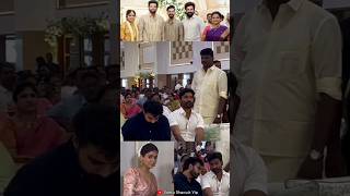 Dhanush Nayanthara Sivakarthikeyan Anirudh spotted at Producer AakashBakaran Wedding Event ❤️✨ [upl. by Aneehsit]