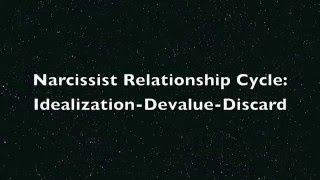 Narcissist Relationship Cycle Idealize devalue discard [upl. by Parthena367]