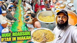 Huge roadside Iftar in makkah  2nd Ramadan Iftar vlog Makkah  Ramadan 2024 [upl. by Lubeck]