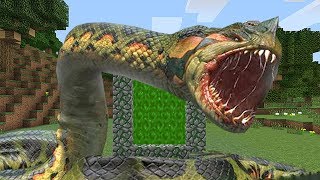 COMO HACER UN PORTAL A LA DIMENSIÓN DE LA ANACONDA  MINECRAFT PORTALES [upl. by Baalbeer]