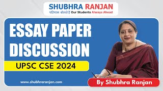 Live  Essay Mains 2024 Paper Discussion  Shubhra Ranjan Maam [upl. by Sivrad]