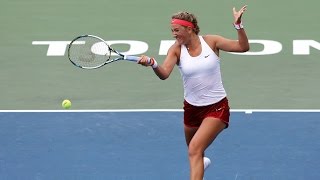 2015 Rogers Cup First Round  Victoria Azarenka vs Elina Svitolina  WTA Highlights [upl. by Rubel]