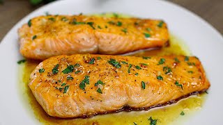 HonigKnoblauch glasierter Lachs Einfaches Lachs Rezept [upl. by Darrill]