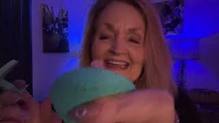 ASMR Helping You Fall Asleep Facial with Blue Triggers 💙 Personal Attention Role Play [upl. by Yreffeg]