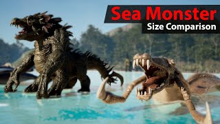 Biggest Sea Monsters size comparison in Cinema and Gaming History [upl. by Ruford740]