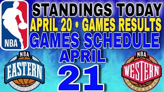 nba playoffs standings today April 20 2024  games results  games schedule April 21 2024 [upl. by Asenav]