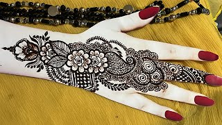 New Beautiful Mehndi Design  Easy Mehndi Design For Back Hand  Party Mehndi Design mehndi [upl. by Rondon976]