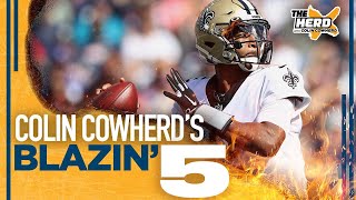 Blazin 5 Colin Cowherds picks for Week 4 of the 2021 NFL season  THE HERD [upl. by Lyrad896]