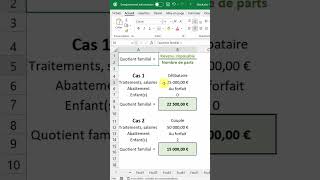 Calculer le quotient familial excel impotsdeclaration2023 impots [upl. by Anez586]