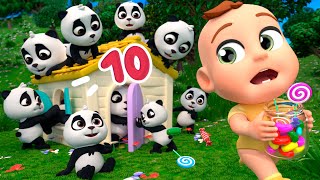 Counting 10 Little Pandas  Lalafun Nursery Rhymes amp Kids Songs [upl. by Ahsauqram]