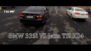 BMW 335i vs Jetta TSI K04 [upl. by Dreddy363]