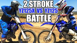 Yamaha YZ125X vs Yamaha YZ125  2 stroke MX battle [upl. by Melinde]