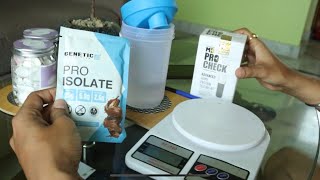 Genetic Nutrition Pro Isolate Whey Protein Review And Lab Test With MB Pro Check Kit Muscleblaze [upl. by Eeniffar]