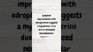 Edrophonium Test  MRCP revision  shorts myastheniagravis neuromuscular acetylcholine nerves [upl. by Yasmeen]