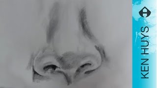 HOE TEKEN JE EEN NEUS  HOW TO DRAW A NOSE English SUB [upl. by Kitty]