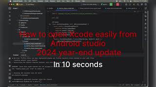 How to open xcode from android studio in flutter project 2024 [upl. by Arutnev893]