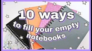 10 ways to fill your empty notebooks 📕 different notebook ideas [upl. by Sedecram]