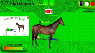 Horse Killed Baldi Gameplay [upl. by Auqinimod]