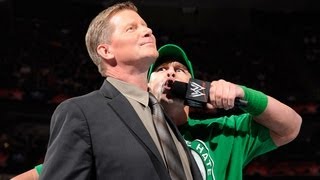 John Laurinaitis will be terminated if he loses to John Cena Raw May 14 2012 [upl. by Willock]