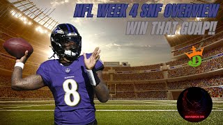 Week 4  SNF  Bills vs Ravens  Showdown  NFL  DFS  Draftkings  Advice  Strategy  Lineup [upl. by Katushka806]