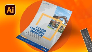 Modern Flyer Design  Social Media Flyer  Illustrator Tutorial  Techup Solutions [upl. by Dilahk]