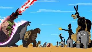 GODZILLA ATOMIC BREATH vs Evolution of DARK REVIVAL TEAM Size Comparison  ANIMATION [upl. by Vudimir]