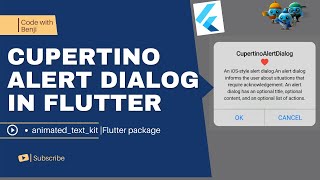 flutter Tutorial Cupertino Alert Dialog In flutter flutter animation flutter windows [upl. by Nivram136]