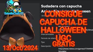 CONSIGUE CAPUCHA HALLOWEEN UGC GRATIS primer video de roblox xd [upl. by Cheyney]