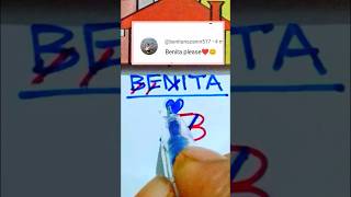 BENITA Name Logo Design trending art logo viral youtubeshorts shorts [upl. by Ajani949]