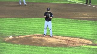 110812 NY Mets Ryota Igarashi Pitching Form [upl. by Atniuqal451]