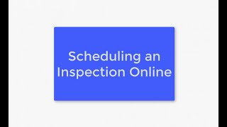 Scheduling an Inspection Through Citizen Access [upl. by Llemaj]