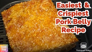 Easiest and Crispiest Pork Belly Recipe using Air Fryer [upl. by Carisa]